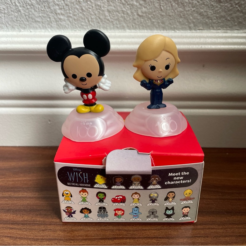 McDonald's Disney 100 Toys Captain Marvel And Mickey Mouse